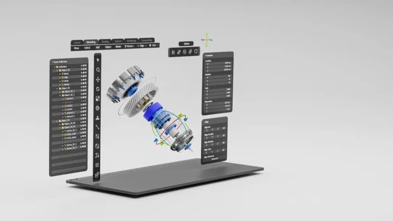 Engineering designer working in 3D CAD software in an industrial environment