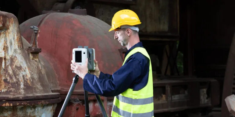 Artec Ray II long-range 3D scanner setup for outdoor capture