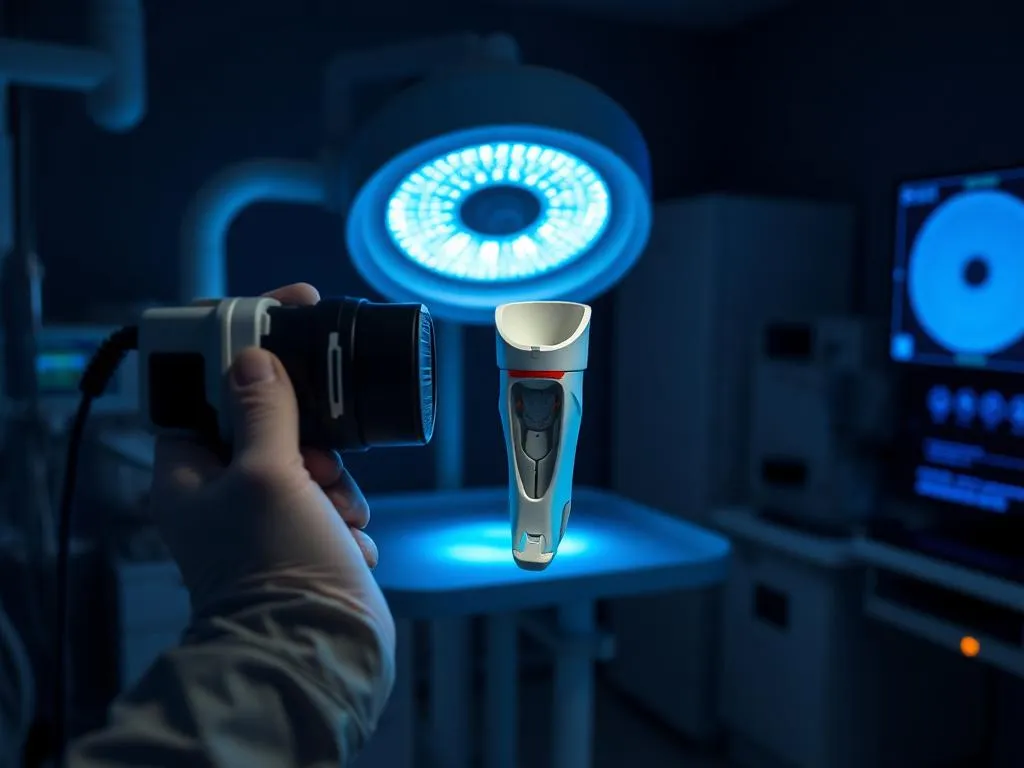 Handheld 3D scanner capturing a part on site