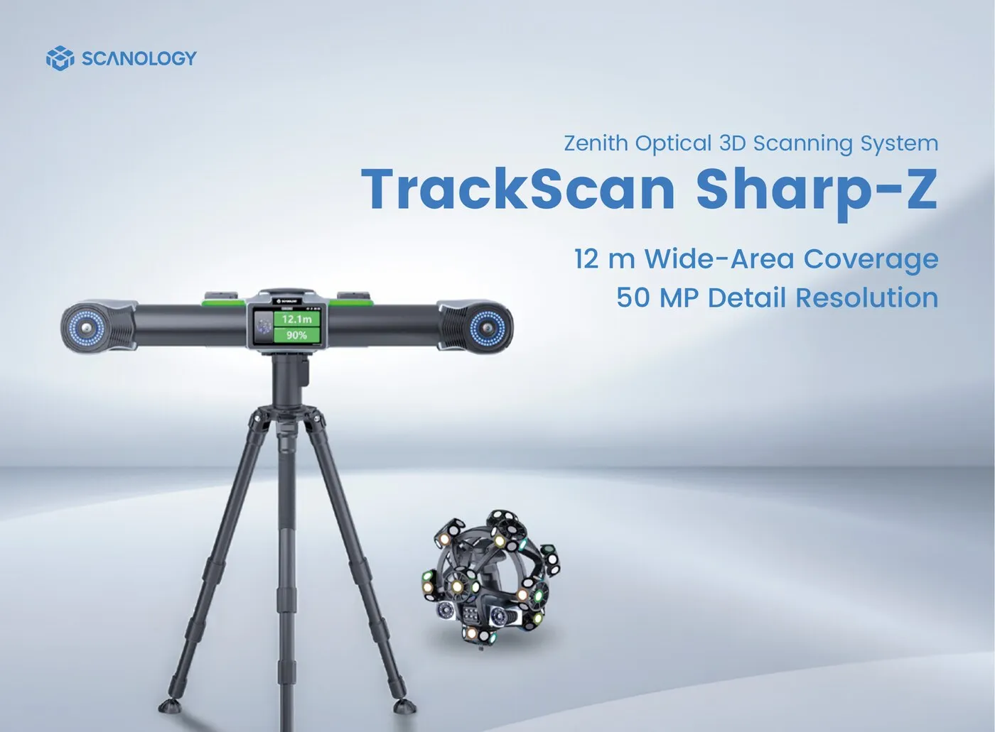 Front cover of the SCANOLOGY TrackScan Sharp-Z product brochure